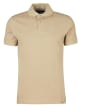 Men's Barbour Tartan Pique Polo Shirt - Washed Stone