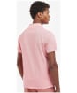 Men's Barbour Washed Sports Polo Shirt - Pink Salt