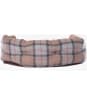 Barbour 35” Luxury Dog Bed - Taupe / Pink Tartan