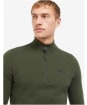 Men’s Barbour International Essential Half Zip Sweater - Forest