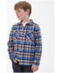 Boy's Barbour Holystone Shirt - 6-9yrs - Blue Marl