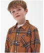 Boy's Barbour Crossfell Shirt - 6-9yrs - Mustard