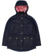 Girl's Barbour Cassley Wax Jacket - 10-15yrs - Royal Navy / Pink Dhalia