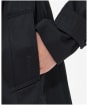 Women's Barbour Short Greta Showerproof Jacket - Black / Ancient Poplar Tartan