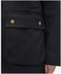 Women's Barbour Acorn Wax Jacket - Black / Classic Tartan
