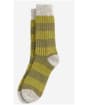 Men’s Barbour Houghton Stripe Socks - New Olive