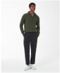 Men's Barbour Essential Wool Half Zip Sweater - Mid Olive