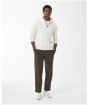 Men's Barbour Essential Wool Half Zip Sweater - Whisper White