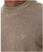 Men's Barbour Pima Cotton Crew Neck Sweater - Military Brown