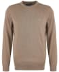 Men's Barbour Pima Cotton Crew Neck Sweater - Military Brown