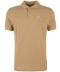 Men's Barbour Tartan Pique Polo Shirt - Military Brown