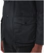 Men's Barbour Ogston Waxed Jacket - Black / Classic Tartan