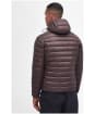 Men’s Barbour International Racer Ouston Hooded Quilted Jacket - Bitter Chocolate