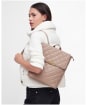 Women's Barbour International Quilted Hoxton Backpack - Camel